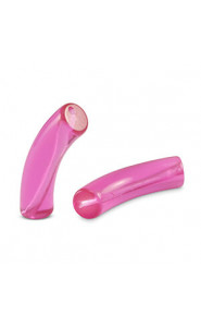 Acrylic Tube bead 33x8mm Magenta purple
